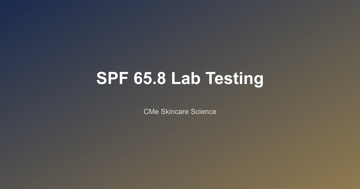 CMe Sunscreen SPF testing results from Solar Test Asia laboratory (ISO 24444:2010)